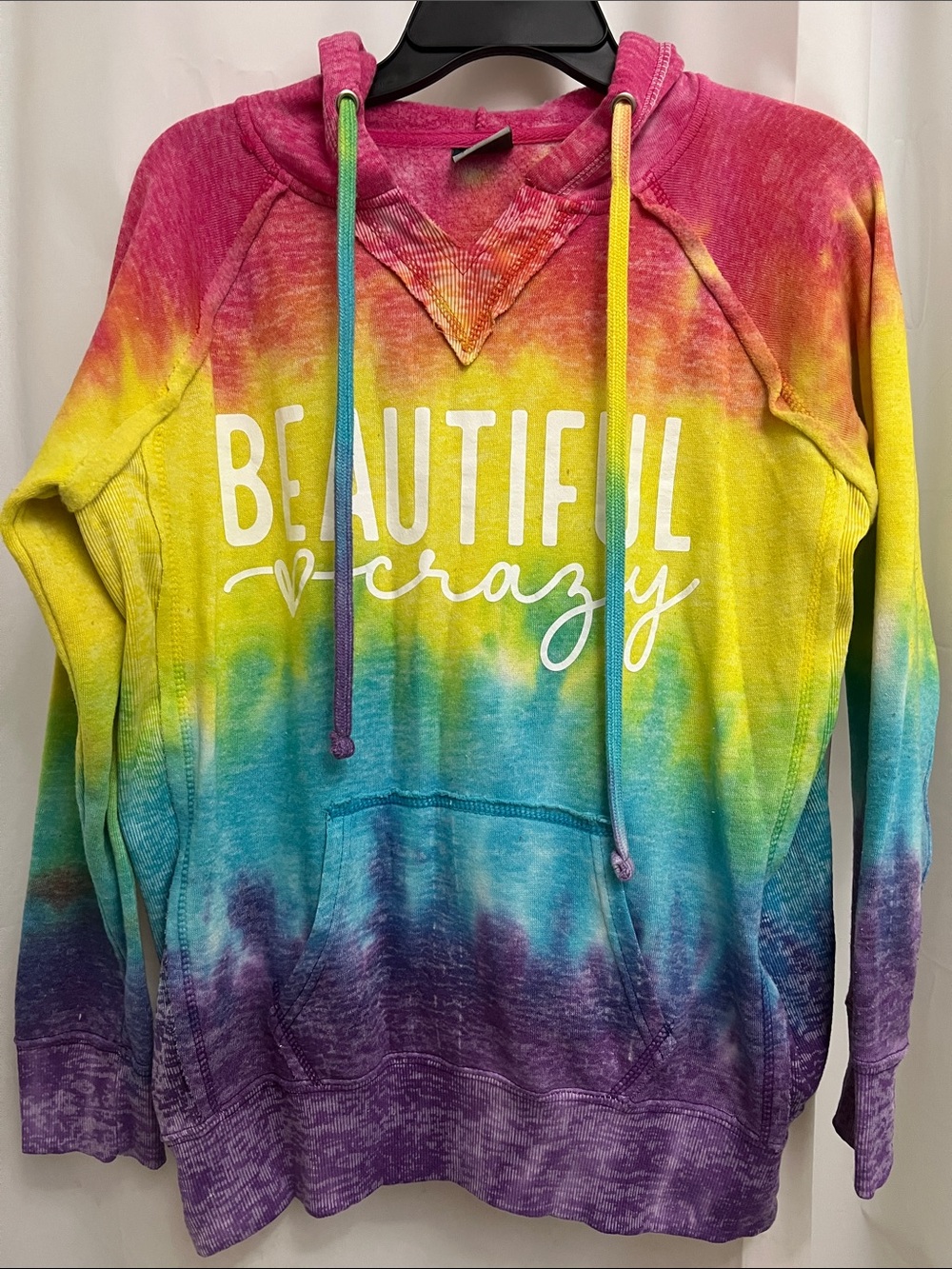 Beautiful Crazy Tie-Dye Hooded Sweatshirt - Multicolor